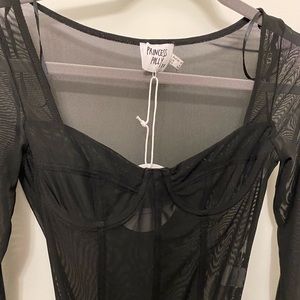 Princess Polly Mesh Bustier Bodysuit